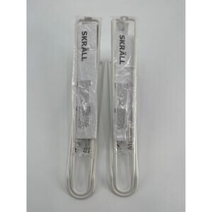 Ikea Skrall Set of 2 Wall Hooks Indoor/Outdoor Bike White